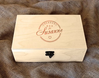 Personalized wooden box , Мemory box, Custom engraved jewellery box, Keepsake box, Treasure box, Treasury box