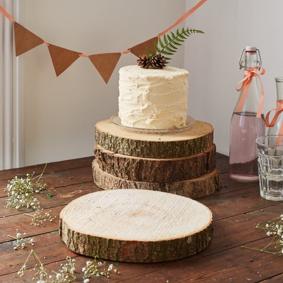 Wood Cake Stand Log Slices Wedding Rustic Wood Cake Stand Log Slices Wedding Rustic