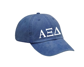 AXiD Alpha Xi Delta Letters Hat Choose Your Colors Sorority Hat