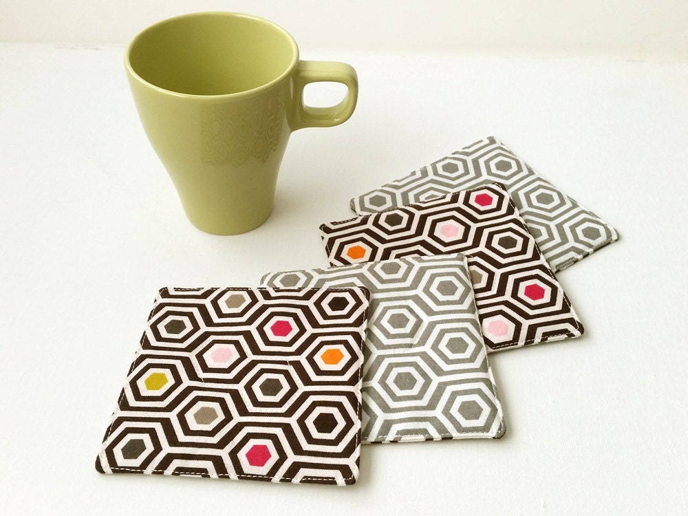 Fabric Coasters Coasters Set of 4