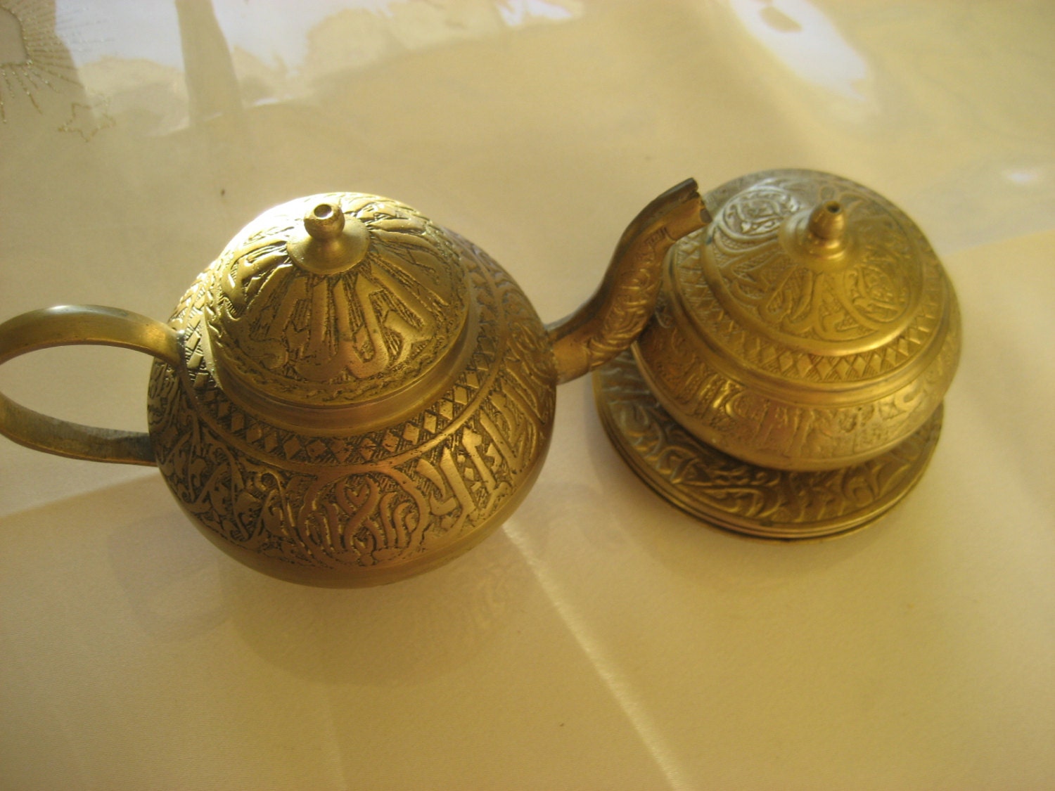 Small Moroccan Teapot & sugar holder