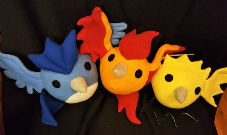 galarian birds plushies