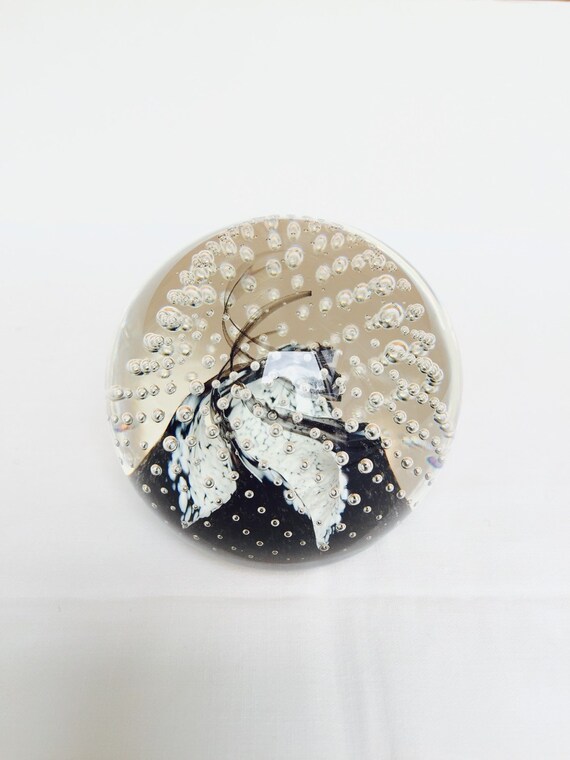 Vintage Caithness Paperweight 'Cauldron' Black