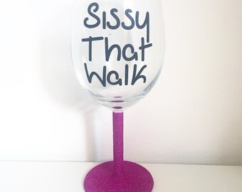 RuPaul's Drag Race RuPaul Quote Glitter Wine Glass
