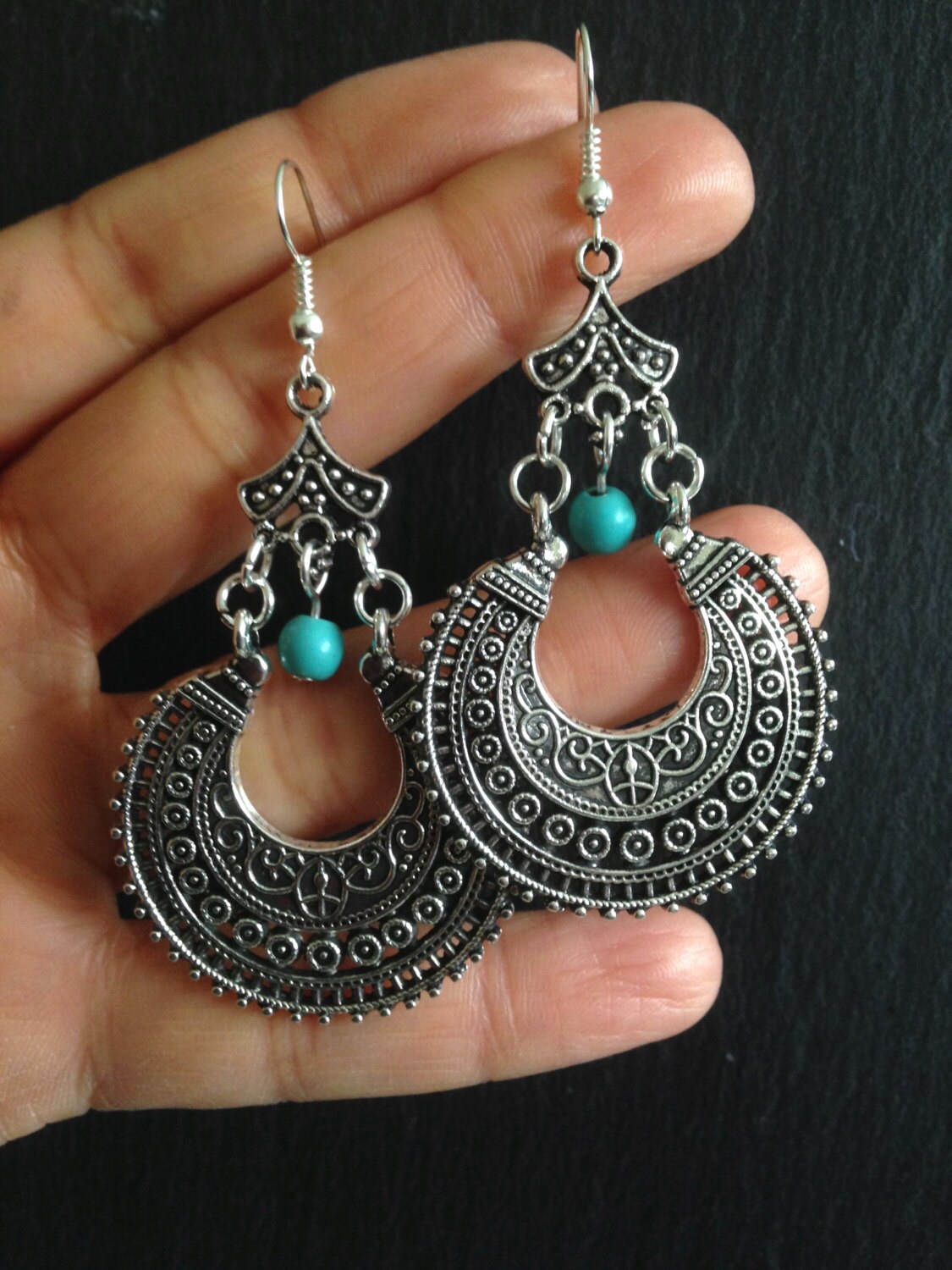 Bali Style Earrings Turquoise Earrings Turquoise Jewellery