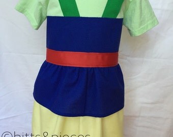 Mulan-inspired Comfy T-Shirt Dress sizes 2, 3, 4, 5