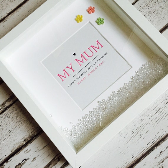 Items similar to Mothers day gift, box frame, my mum making the world
