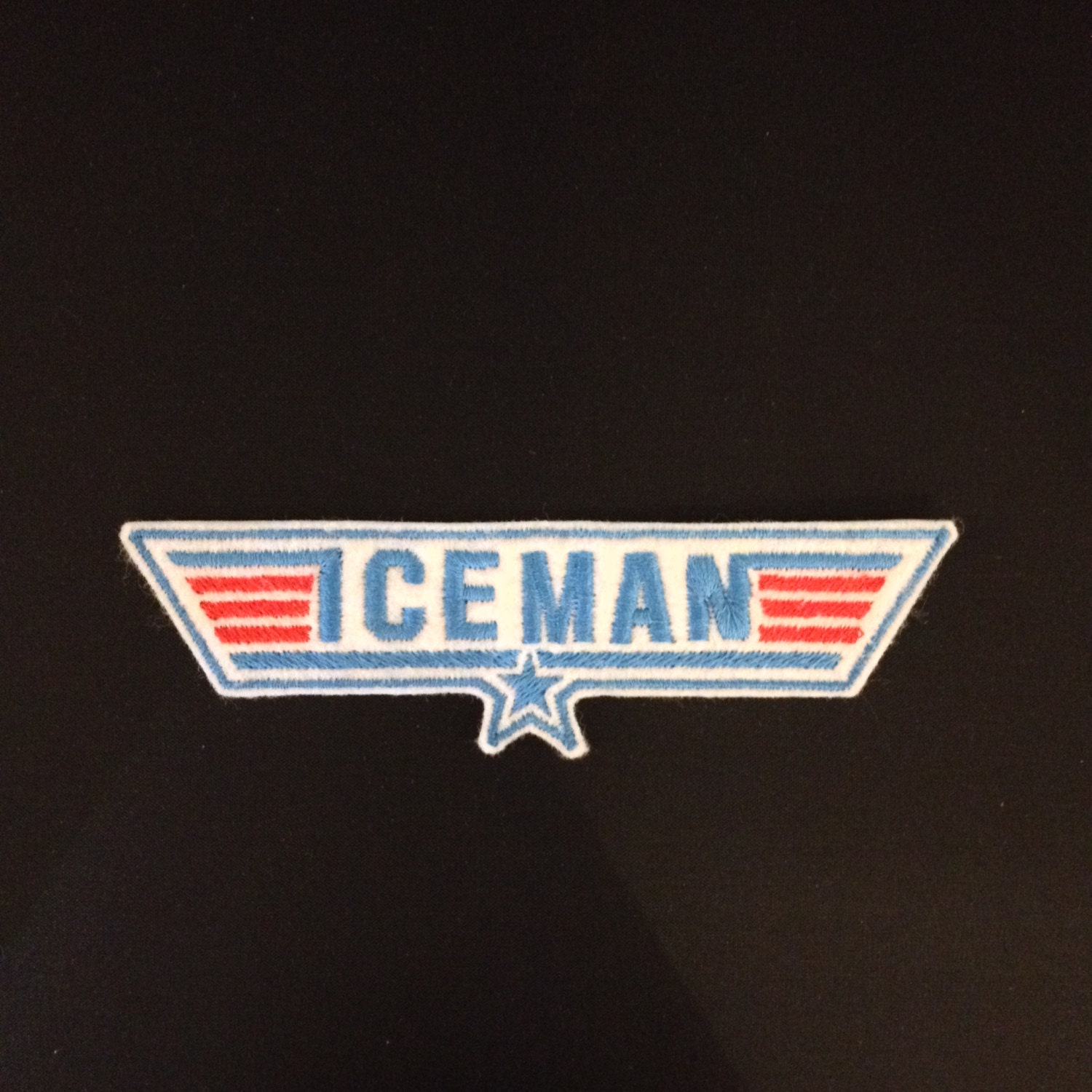 Top Gun Iceman Embroidered Patch Badge Iron on or sew