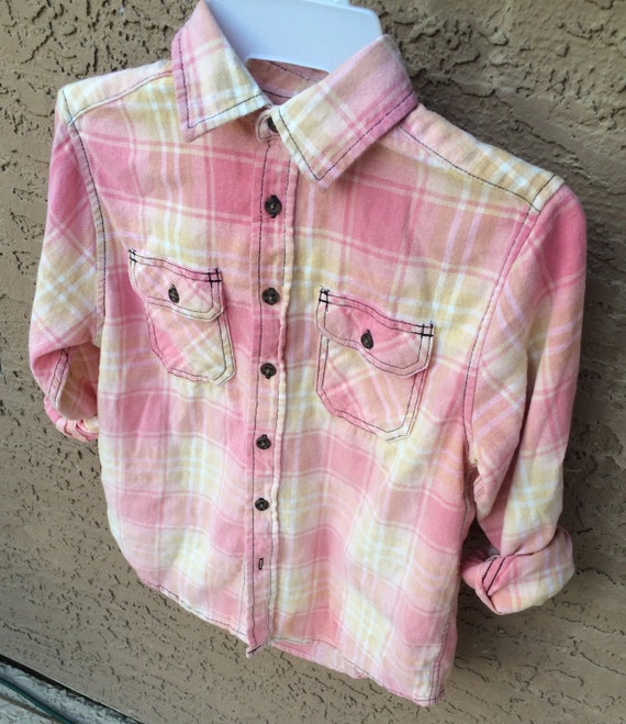 baby pink flannel shirt