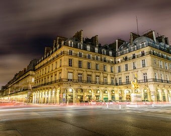 Joan of Arc, Jeanne d'Arc Paris, Paris Statue, Night photo Paris, paris decor, home decor, print