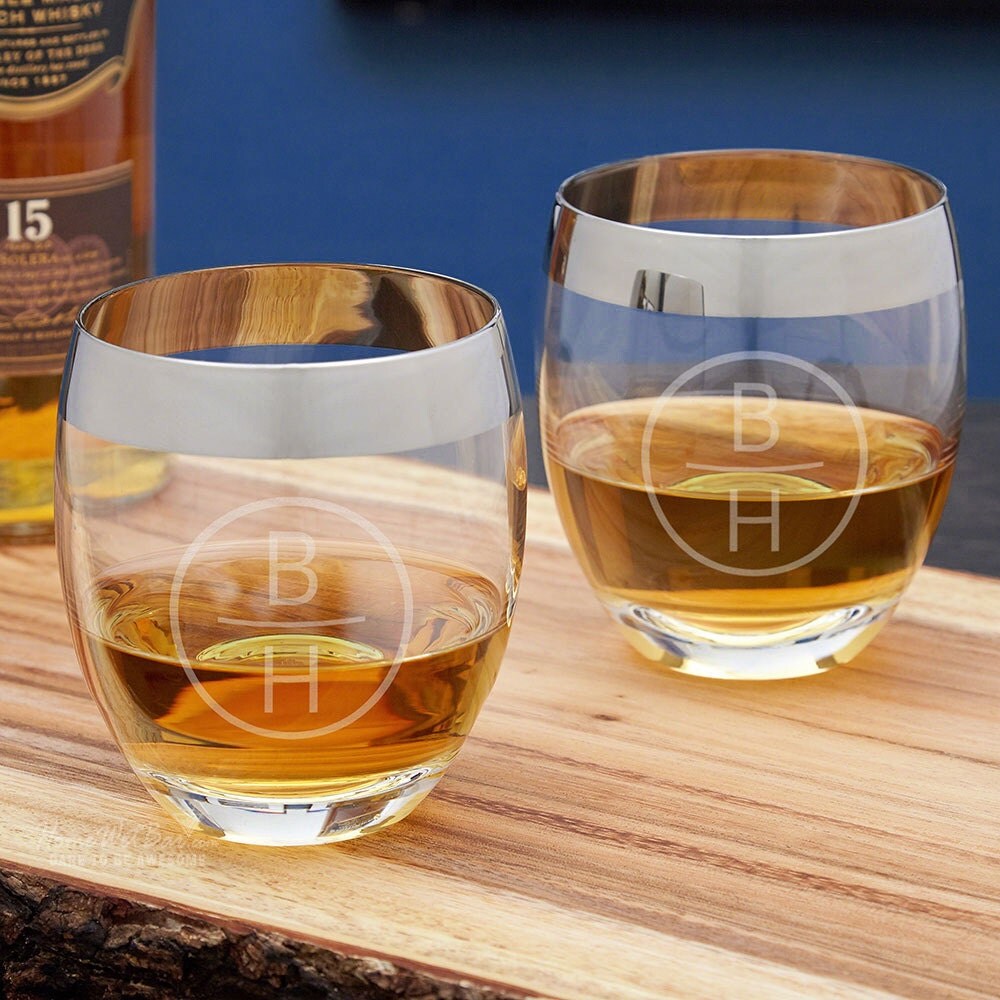 Emerson Engraved Simply Class Whiskey Glasses Set Of 2