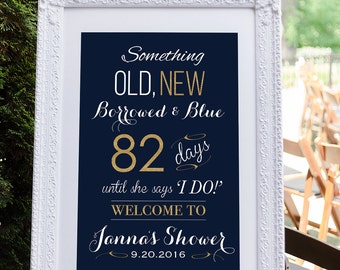 Bridal Shower Sign, Bridal Shower Welcome Sign, Wedding Shower Decoration, Bridal Shower Decoration, Engagement Party Decoration