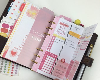 personal size weekly WIDE foldout planner insert