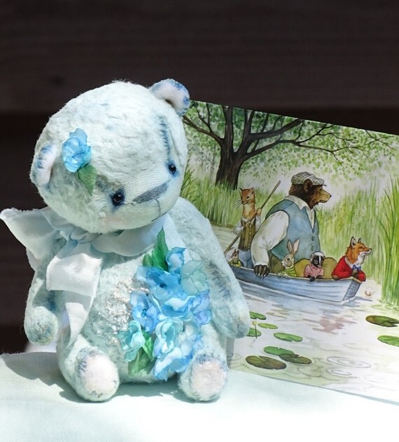 sky blue teddy bear