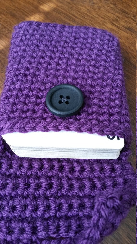 Crochet playing cards case