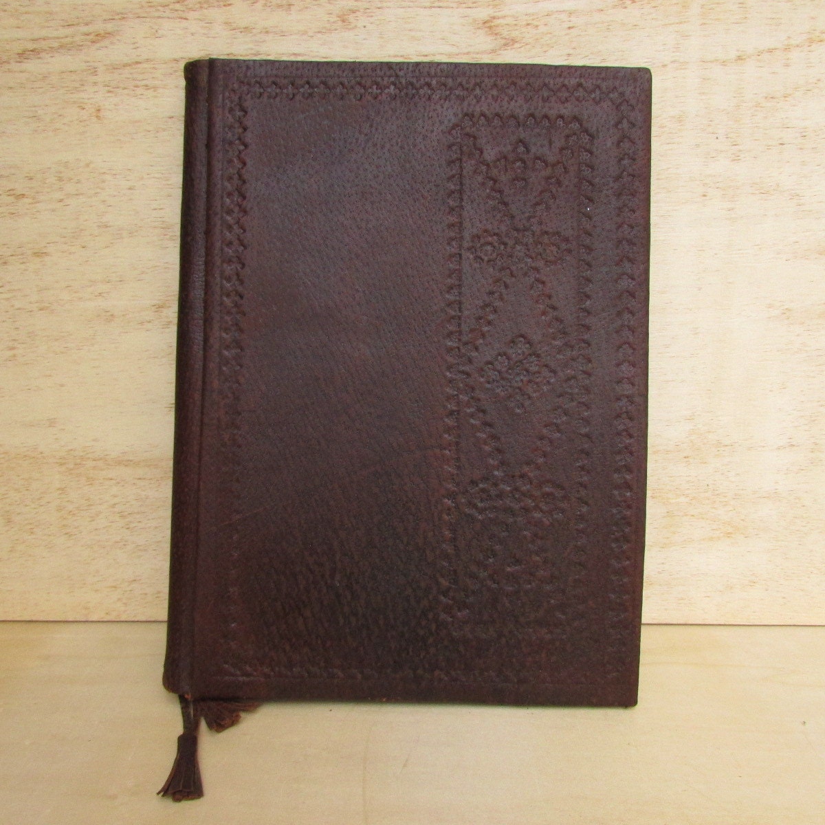 Vintage Brown Leather Folder Leatherette Folder Document