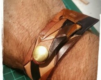 Leather wrist band