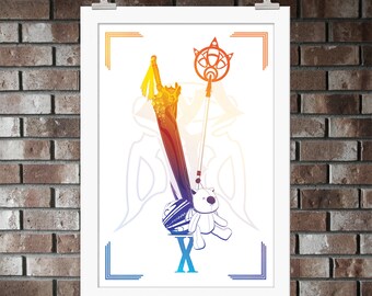 Final Fantasy X, Print, Artwork, Poster, Gift, Sony, Tidua, Yuna, Auron, Wakka, Rikku, Lulu, Kimahri, Spira, Weapons PlayStation,
