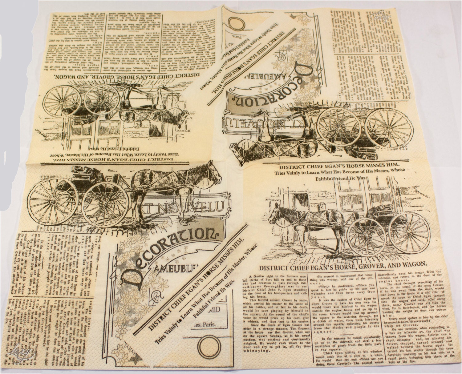 paper rice decoupage ireland napkin old napkins newspaper style Decoupage vintage Paper