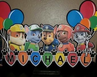 2 ft wide Paw patrol centerpiece