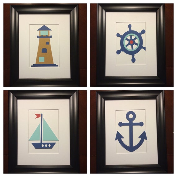 Framed nautical wall art by AHeartFeltHome on Etsy