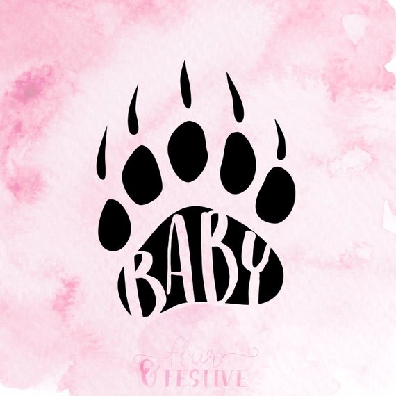 Download Baby Bear SVG Cut File Silhouette SVG Cricut Download DFX