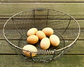 Large Wire Storage Basket | Chicken Wire Egg Basket | Rustic Wire Basket Copper Tones | Wedding Decor | Farmhouse Decor Containers