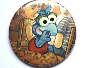 Baby Gonzo, Compact MIRROR, Pocket Mirror, Muppet Babies, Makeup mirror