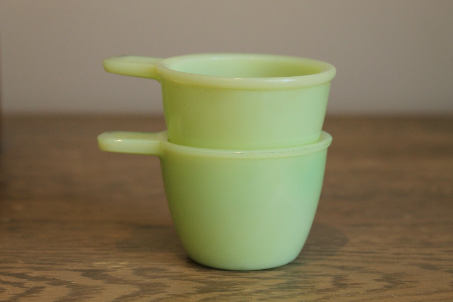Vintage Jadeite Measuring Cups Fire King Jadeite Set of Two