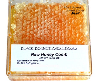 100% Pure Raw Natural Honey Comb Full of Honey in Box 10-14 oz.
