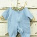 vintage 1960s retro baby blue rainbow stripes baby suit 0-3 months