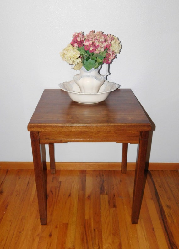 Restored Antique Cherry Wood Accent Table by Passionforoldstuff
