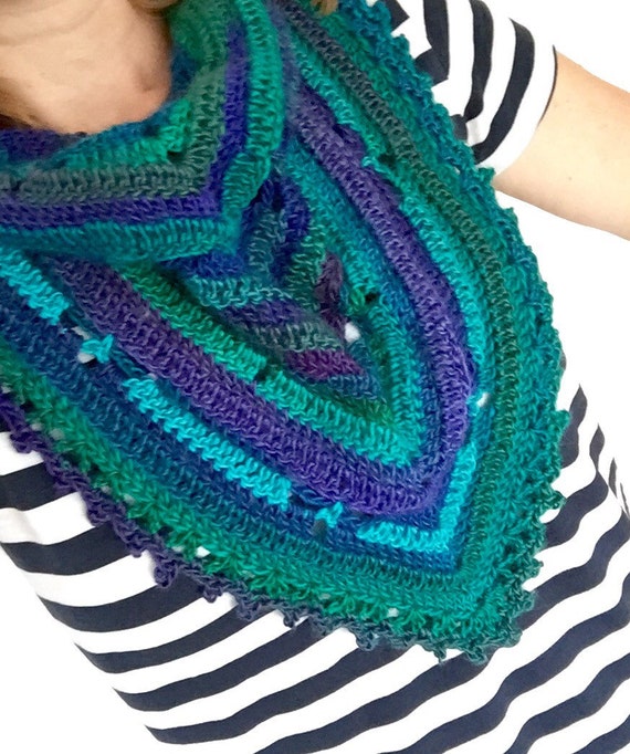 Beautiful Crochet Dragonfly Cowl bandana by TheVeryHappyVeggie