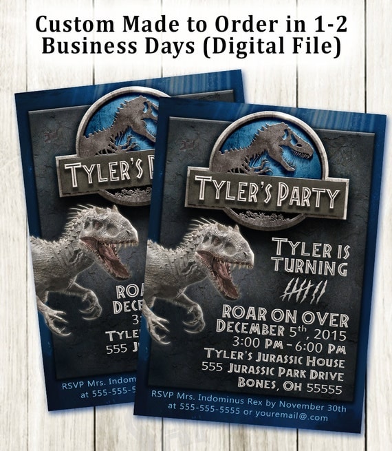 Free Printable Jurassic Park Invitations 5