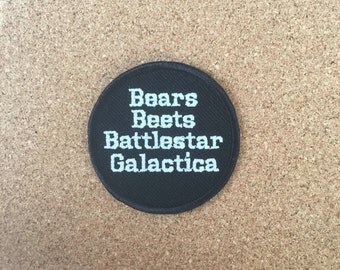 Iron on The US Office patch "bears beets battlestar galactica" Jim as Dwight patch