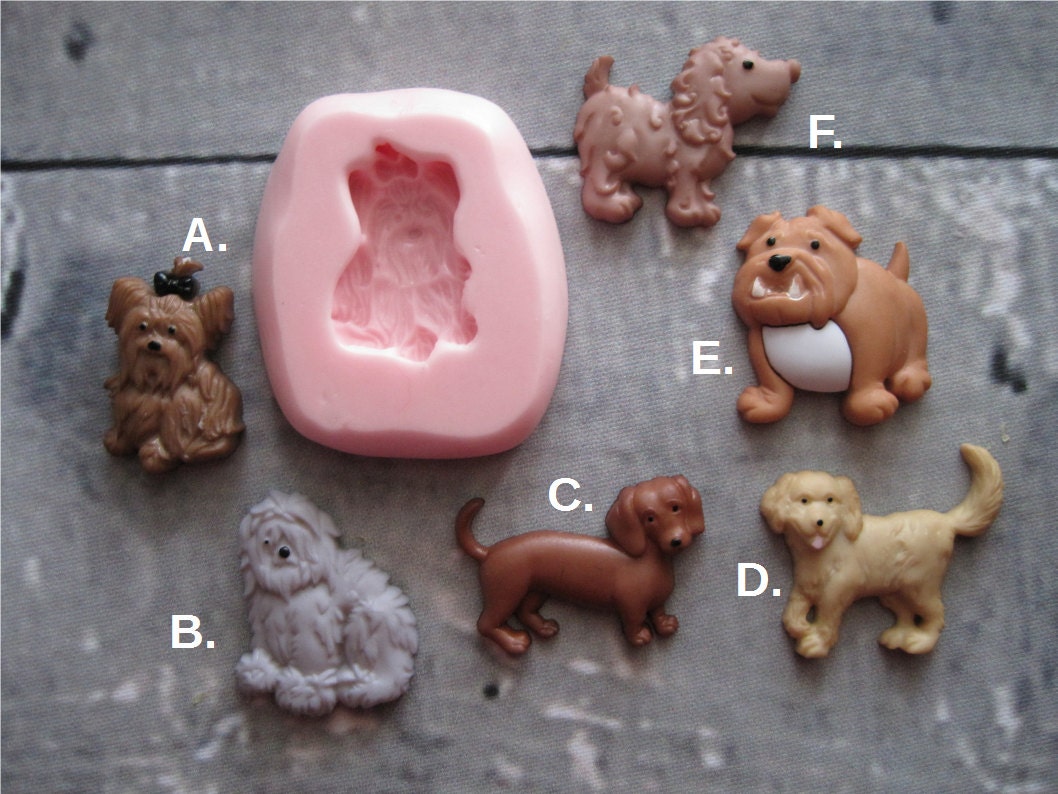 Dog Mold Puppy Mold Yorkie Mold Bull Dog Mold Molds of