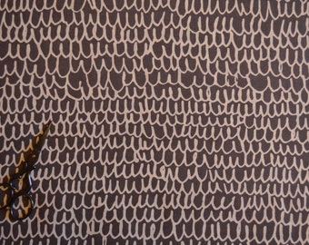 Organic cotton fabric. Yoyogi Park 'Shrubbery' in grey, by Cloud 9, per half metre
