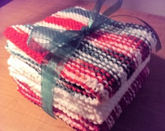 Christmas Holiday Washcloths - Set of Three