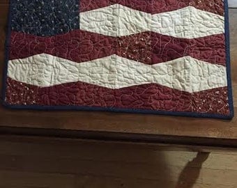Hanging Flag On Wall american flag quilt | etsy Hanging Flag On Wall american flag quilt | etsy