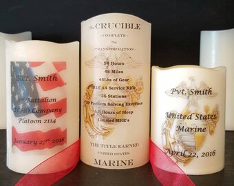 USMC Marine Corps Crucible Candle Have it Personalized