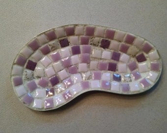 Mid Century Mosaic Kidney Shaped Dish/Tray