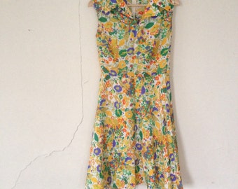 1960 flower power dress