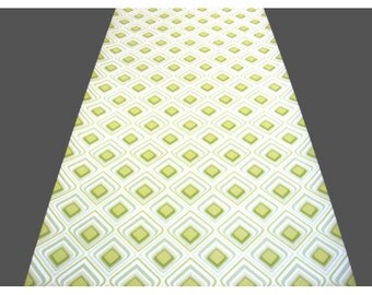 Vintage Wallpaper by the Metre 70s Retro Wallpaper - 70s green diamonds Vinyl Wallpaper