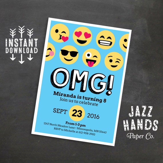 Free Emoji Invitation Template 3