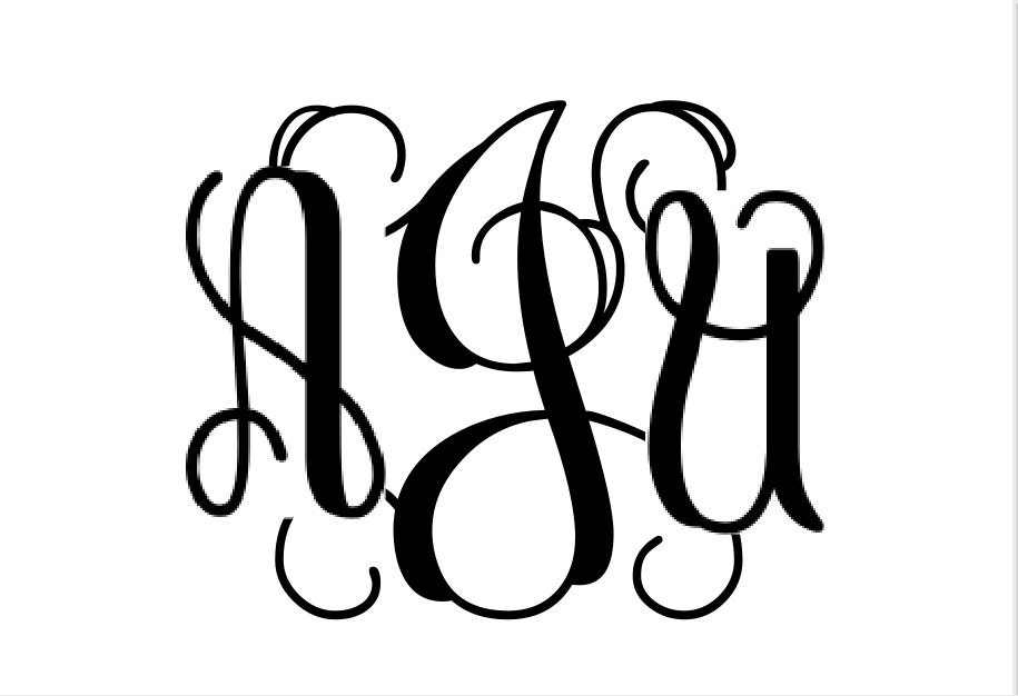 Download Interlocking Vine Monogram Font SVG for by NamasteHandMade on Etsy