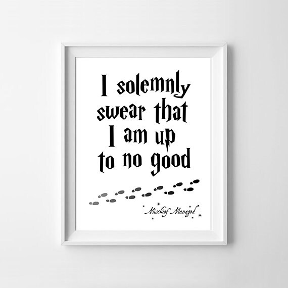 I Solemnly Swear That I Am Up To No Good / Mischief Managed