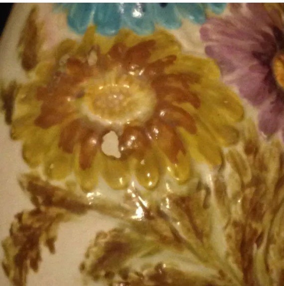 Holland Mold flower vase Floral Pink vintage Vase Jar Ceramic