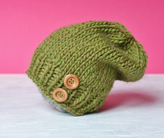 Knitting PATTERN Newborn Baby Slouchy Beanie. by ...