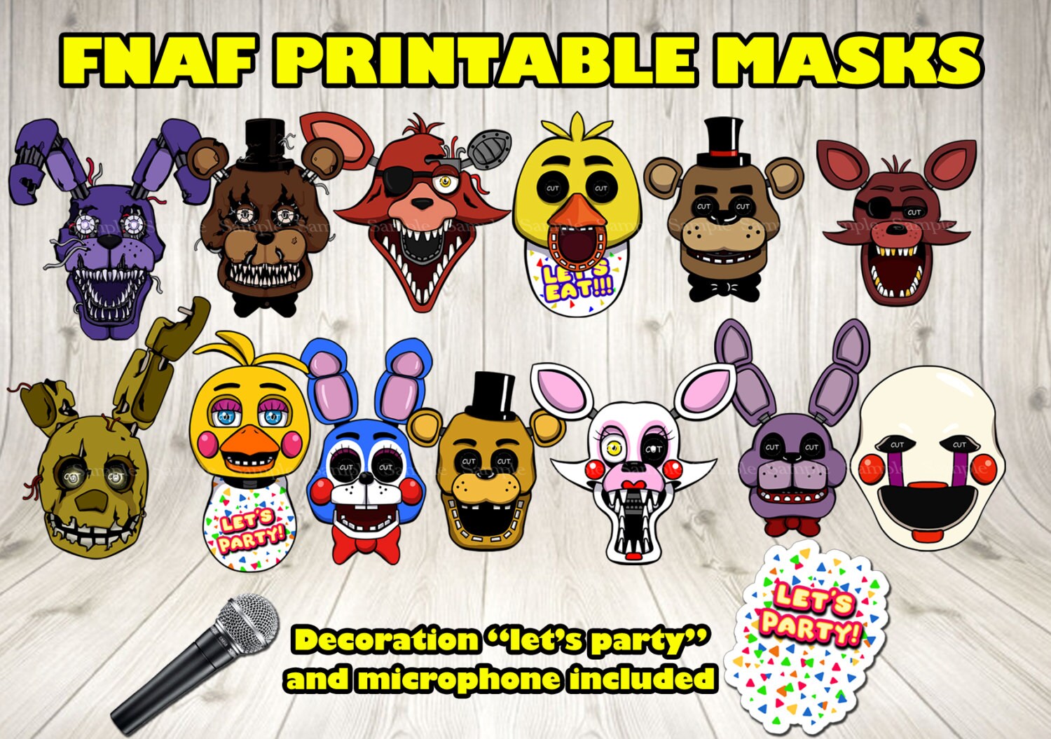 Five Nights at Freddy's masks 13 mask2 by DecorationsLeon on Etsy