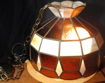 stained glass fixture 70s pub style light fixture vintage 15 dining room light - Dining Room Light Fixture Glass stained glass fixture 70s pub style light fixture vintage 15 dining room light - Dining Room Light Fixture Glass